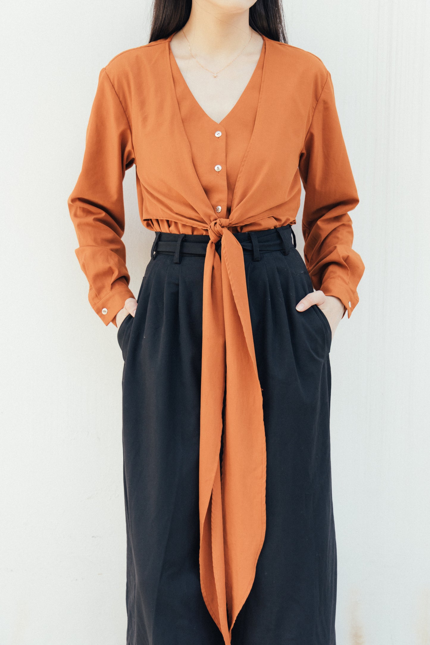 Cross Strap Long Sleeve Shirt