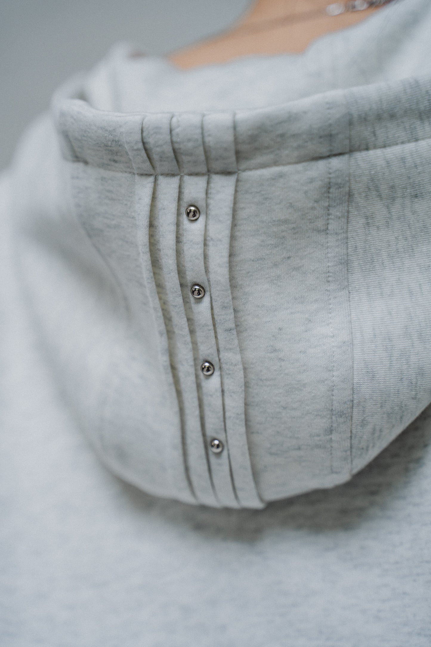 GREY OVERSIZED HOODED JACKET