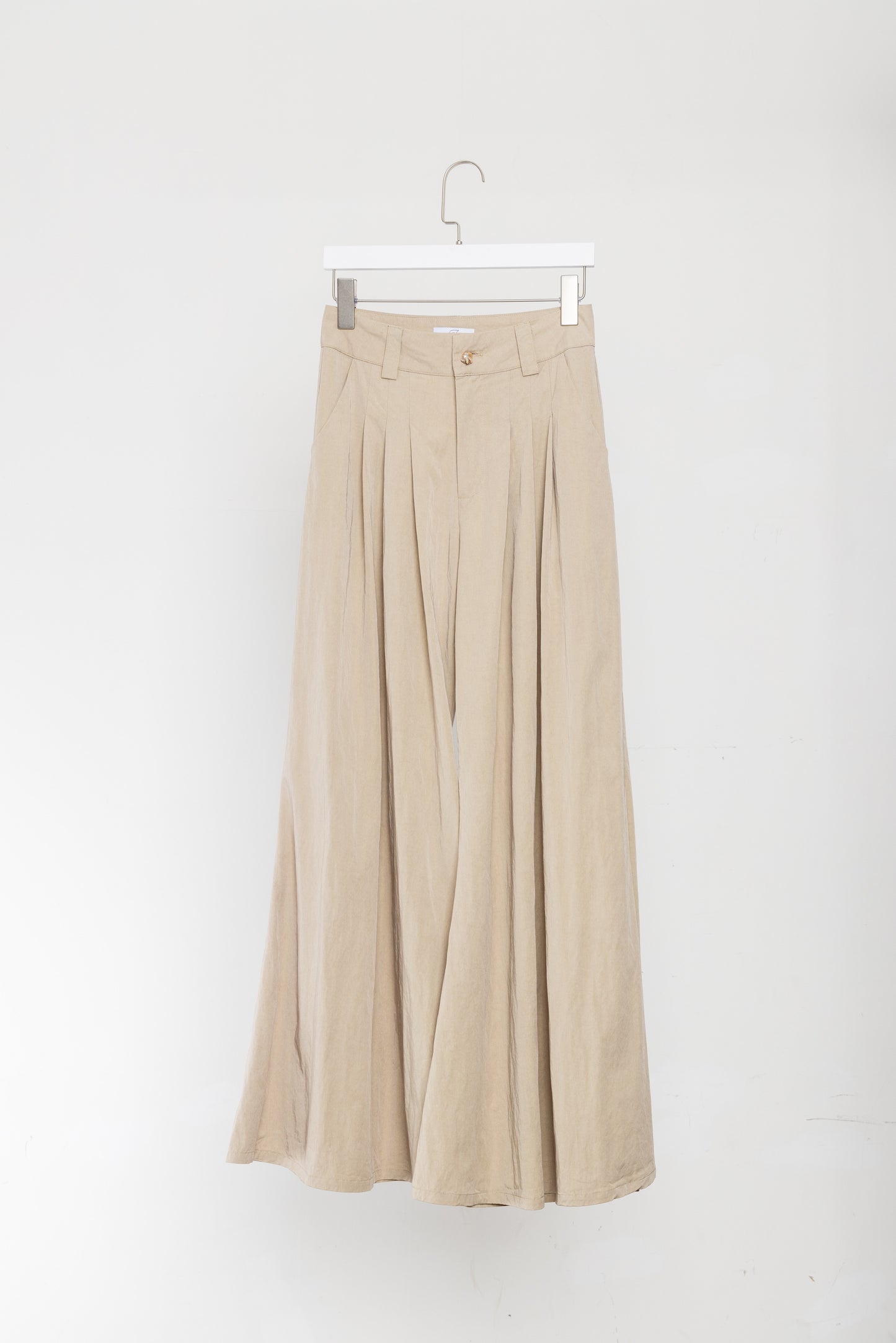 khaki Super flared leg trousers