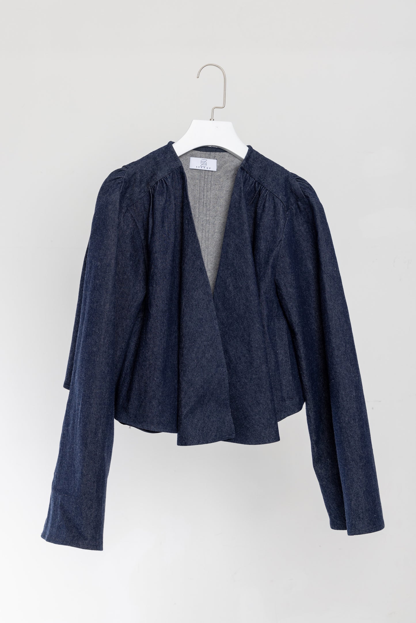 Pleated Denim Jacket