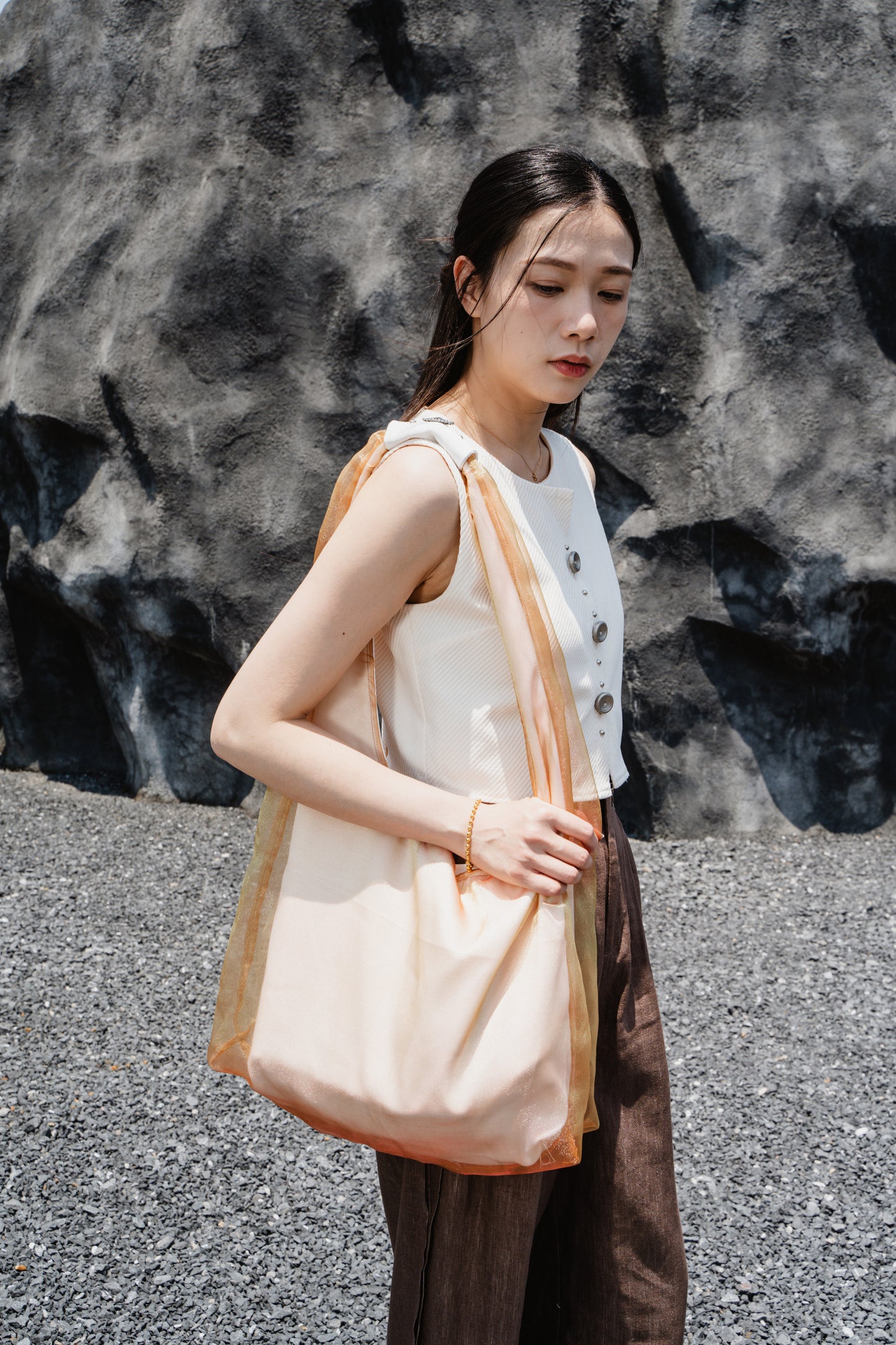 Orange Green Bindel Mesh Bag
