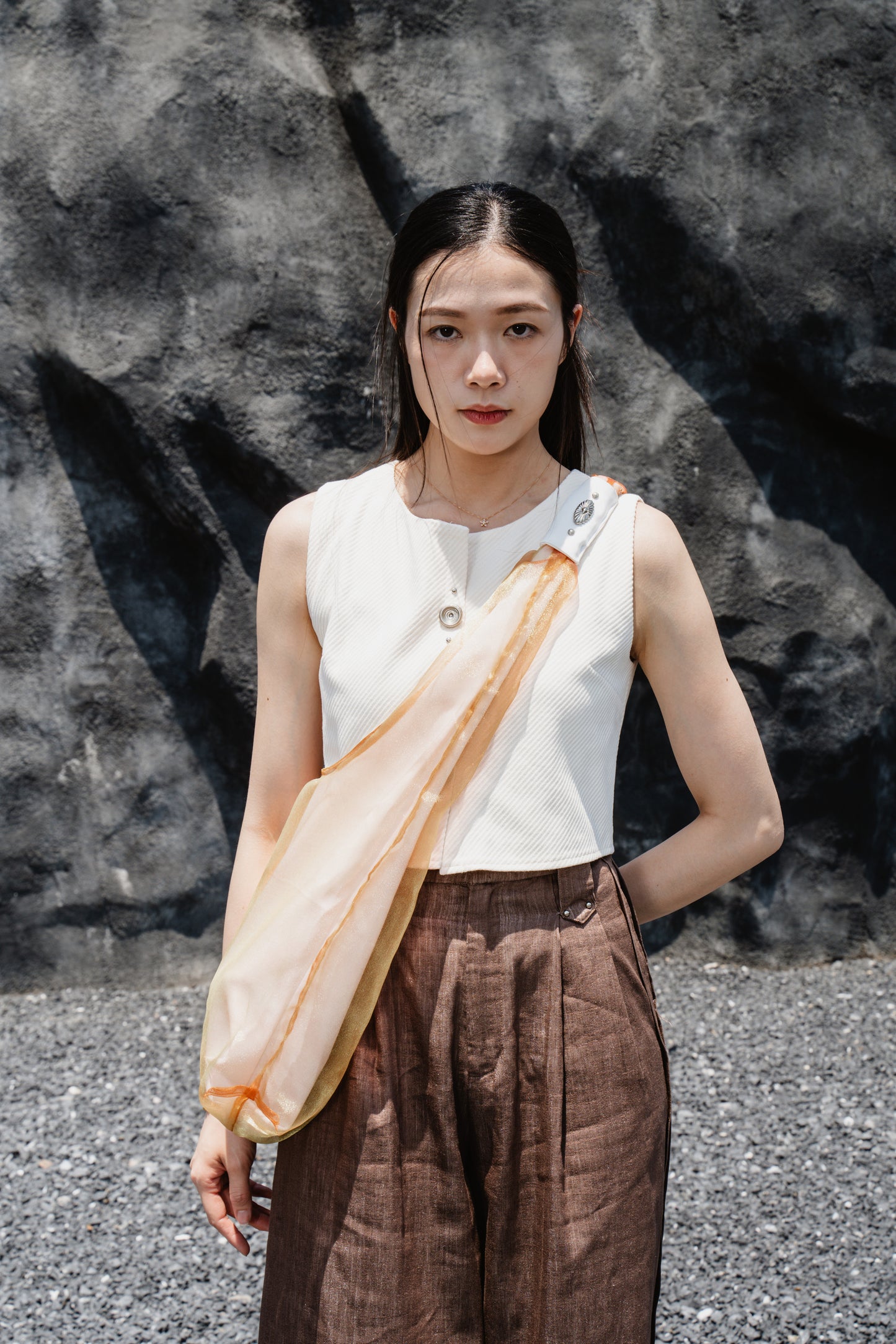 Orange Green Bindel Mesh Bag