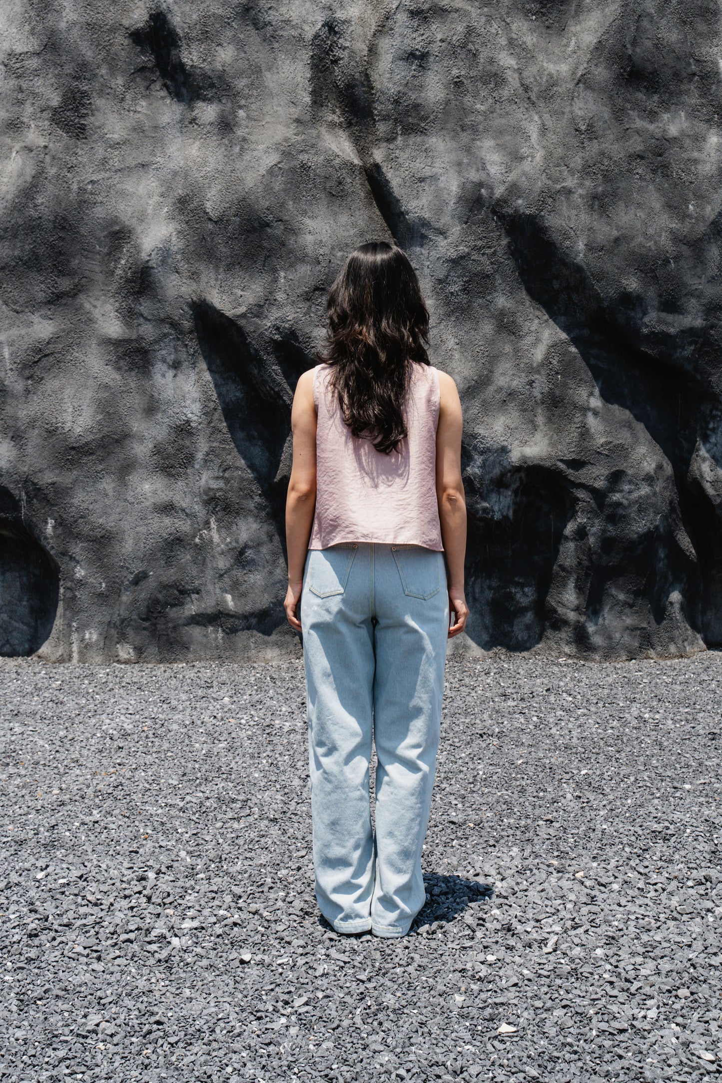 Pink Twist-Front Sleeveless Top