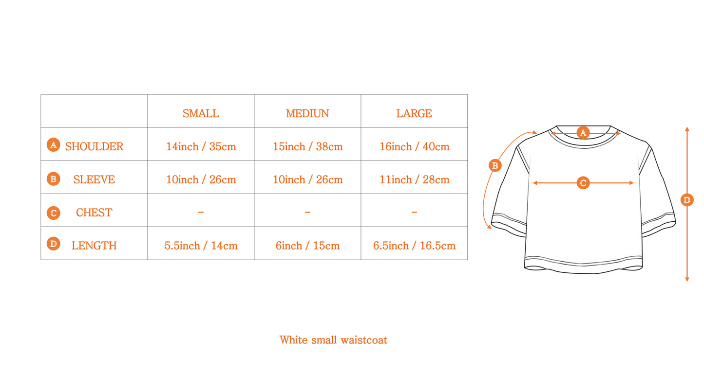 White small waistcoat