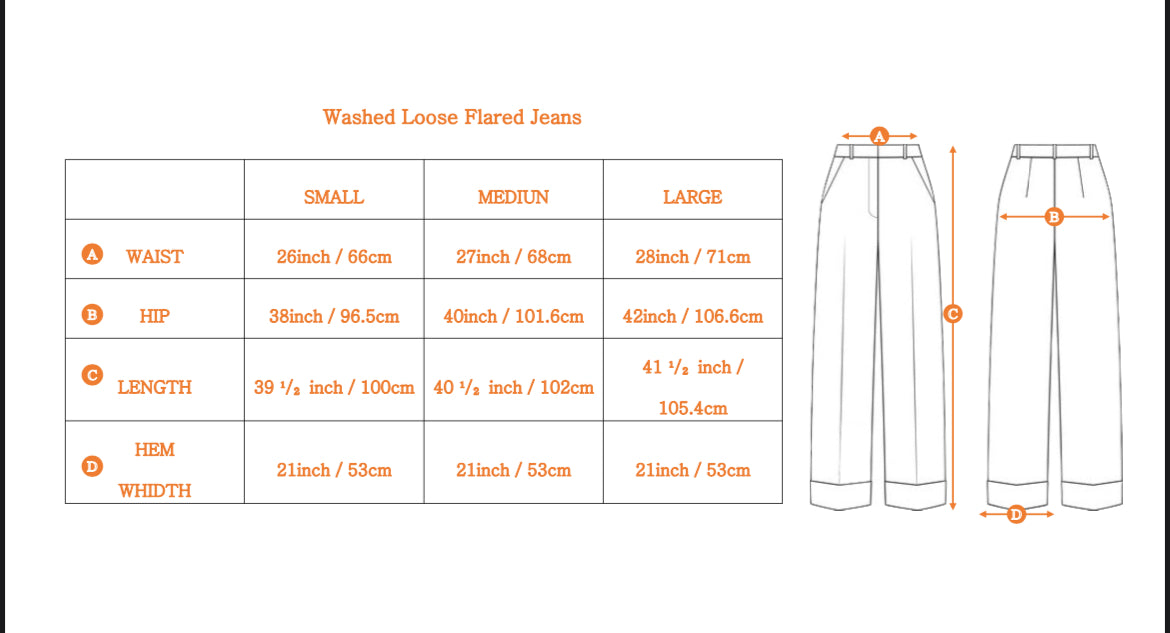 Washed Loose Flared Jeans