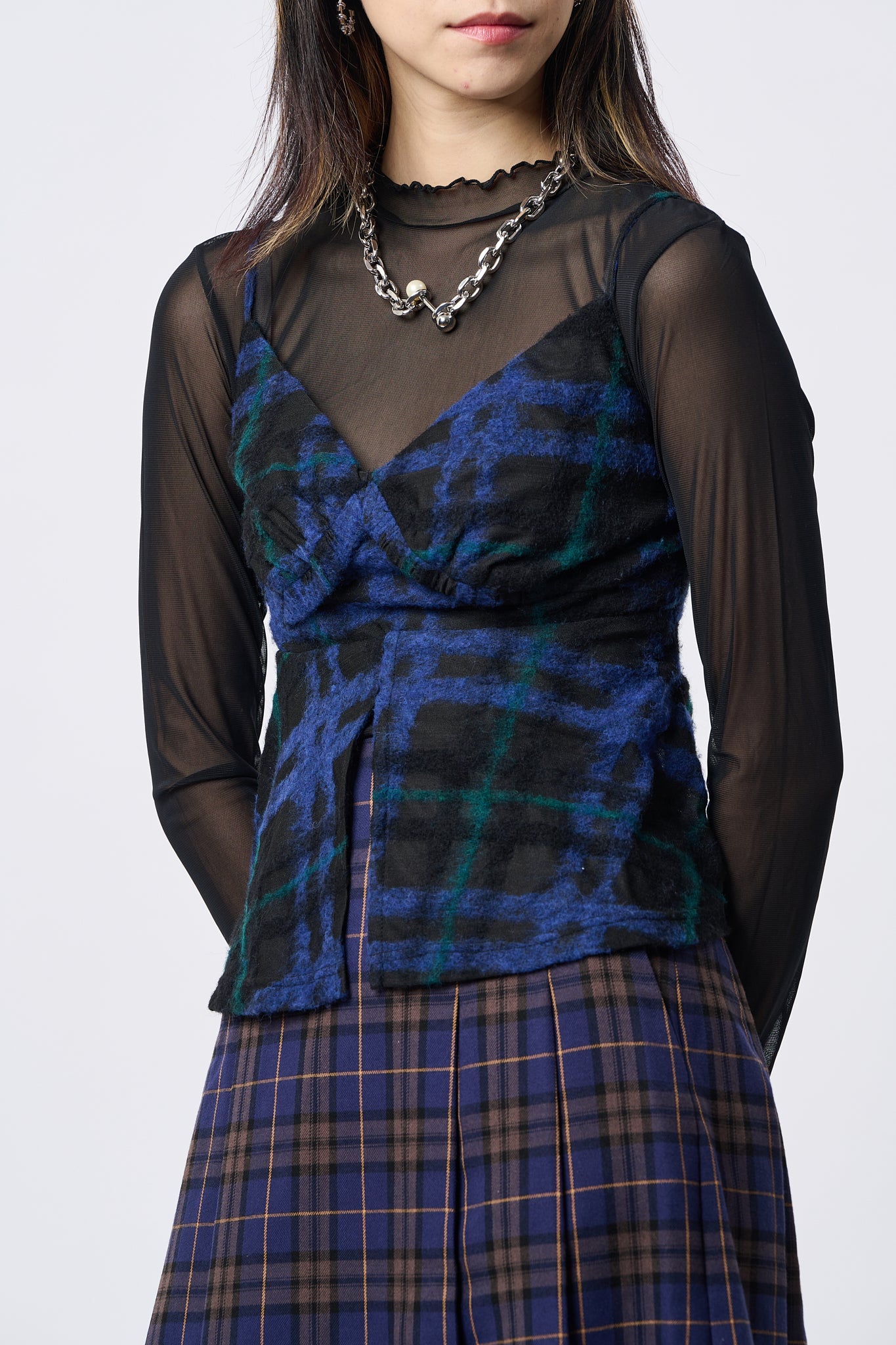 Wool Check Vest