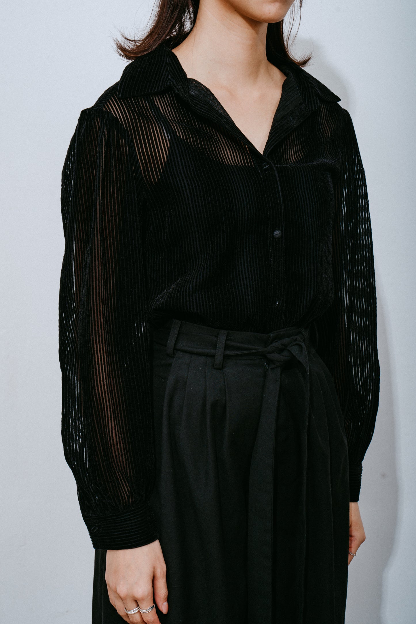 Semi-sheer Sliver Shirt