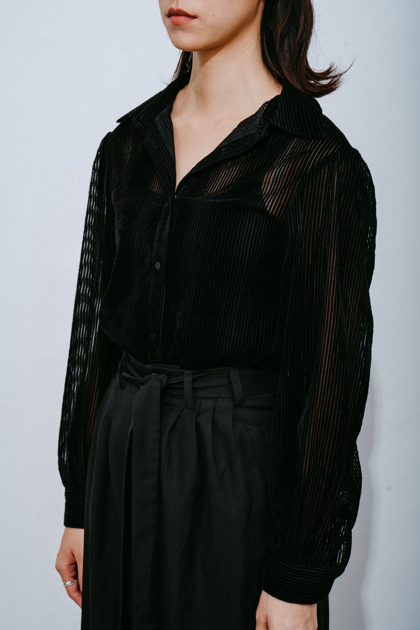 Semi-sheer Sliver Shirt