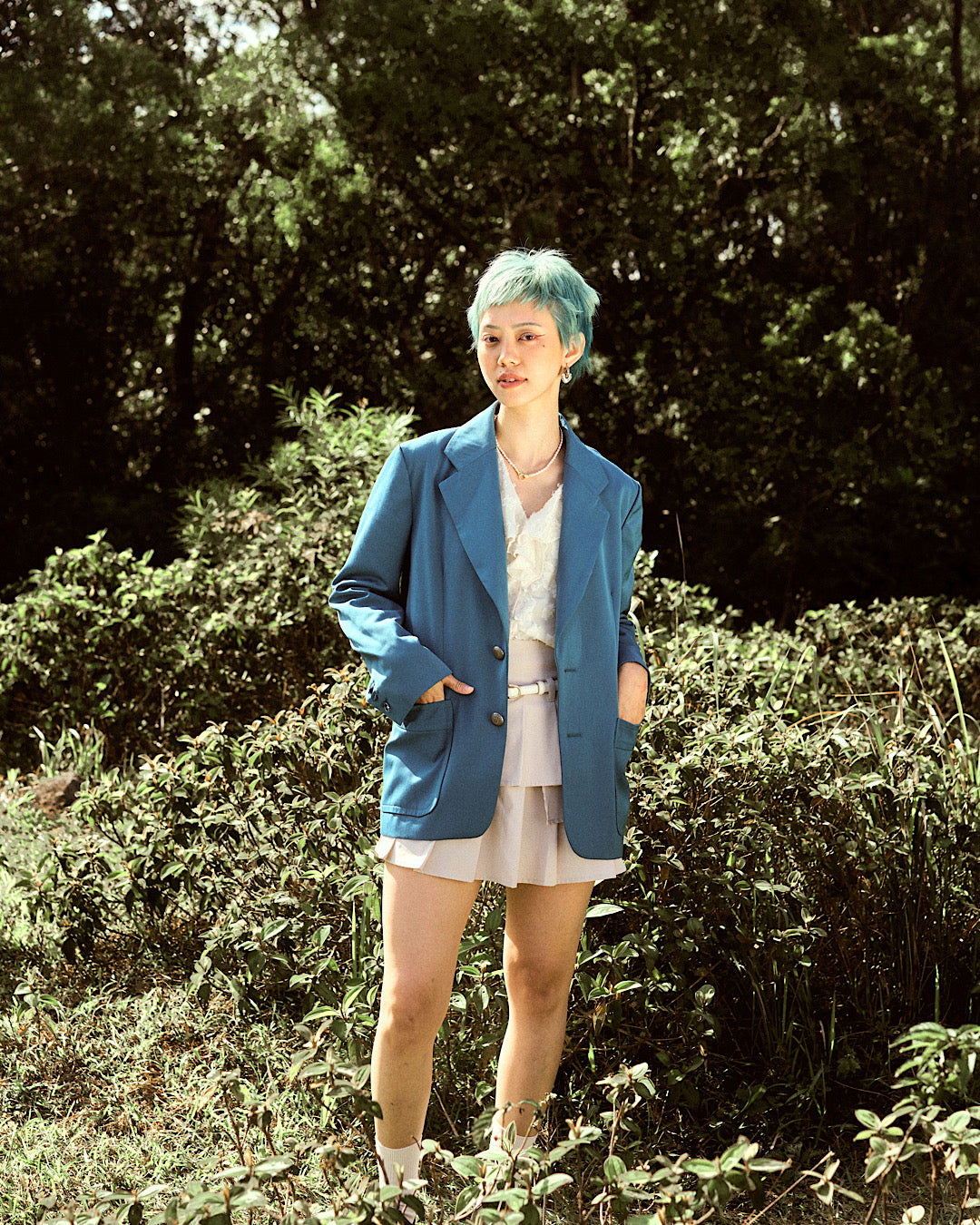 Mosaic blue blazer –