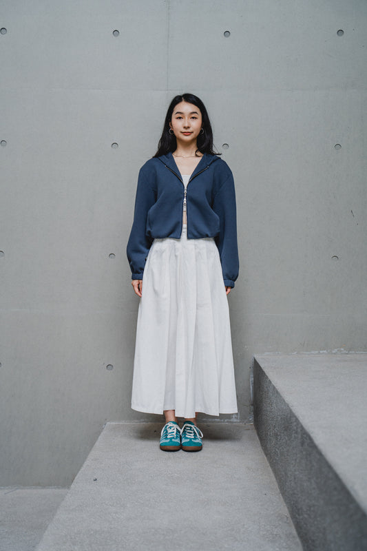 BLUE OVERSIZED HOODED JACKET