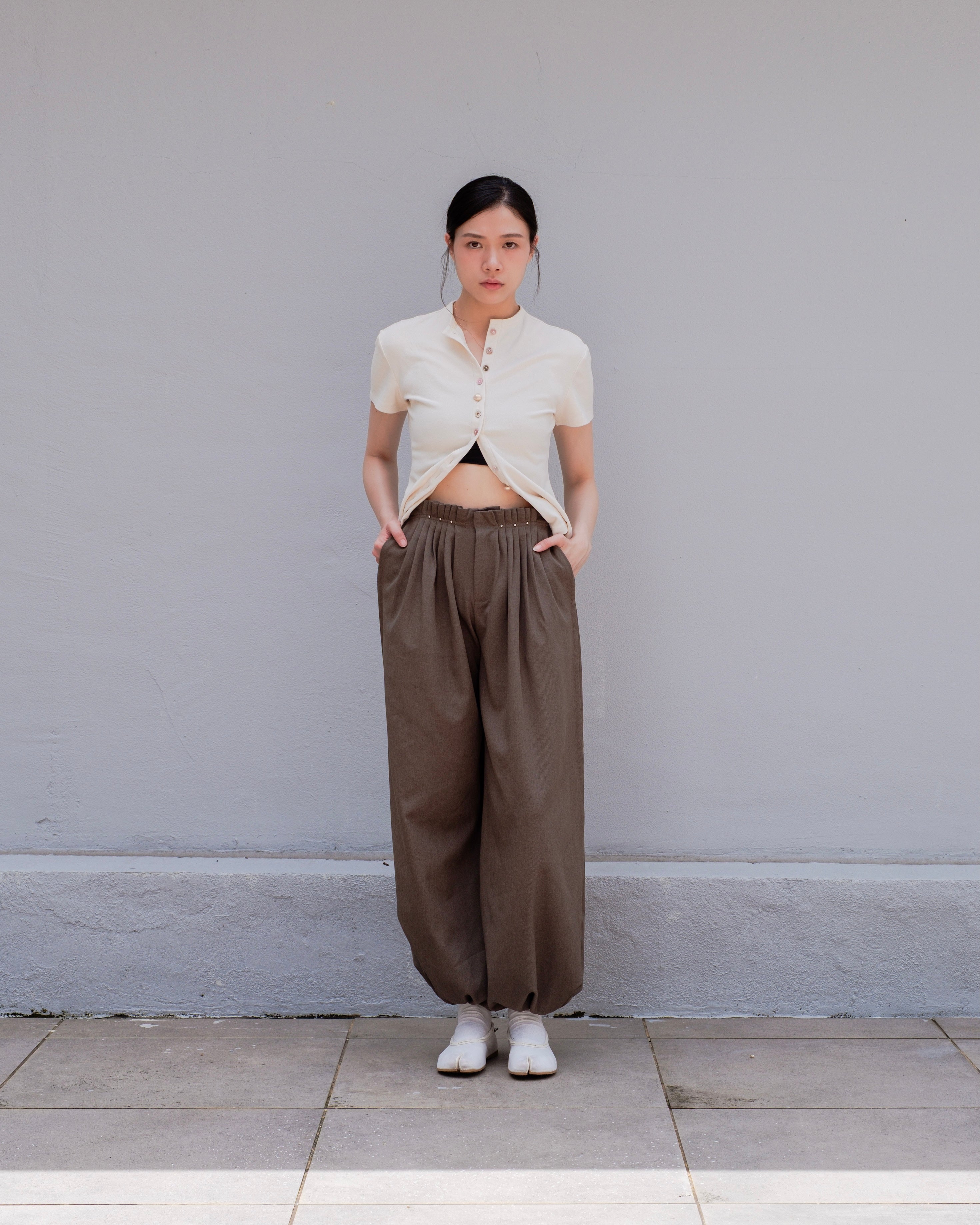 Sage Green 2-Way Drawstring Joggers