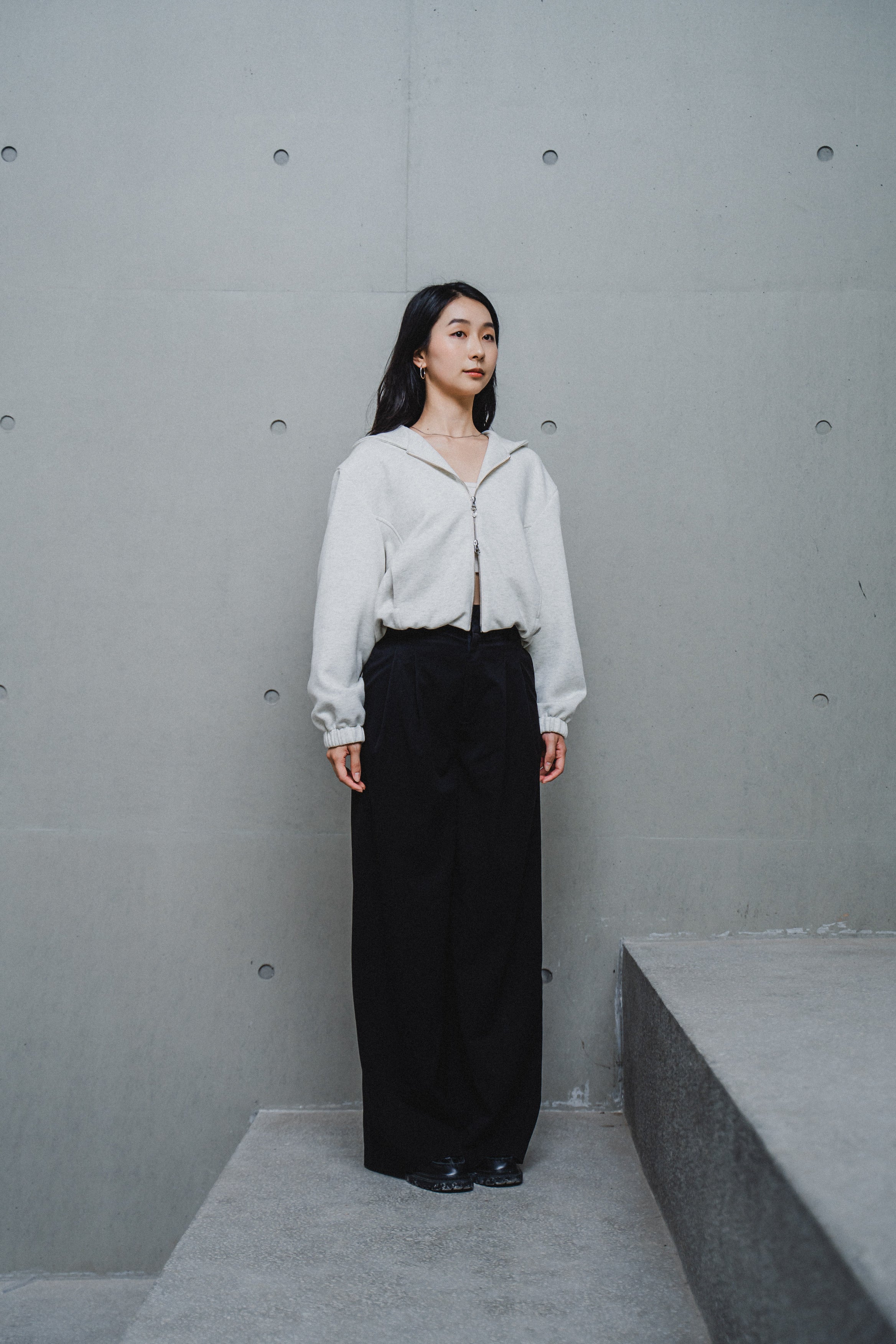 GREY OVERSIZED HOODED JACKET