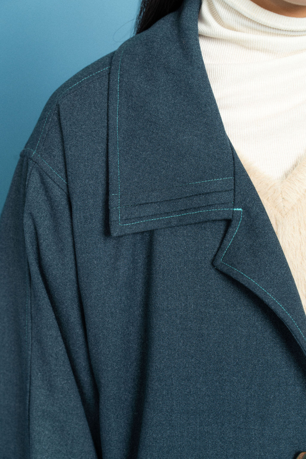 Navy Oversized Coat