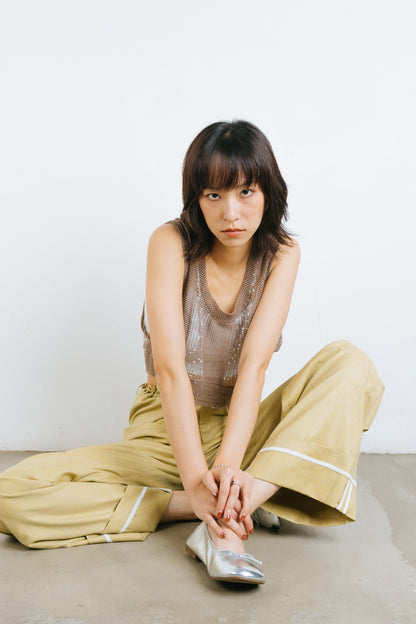 Yellow Reverse Drawstring Trousers