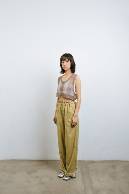 Yellow Reverse Drawstring Trousers