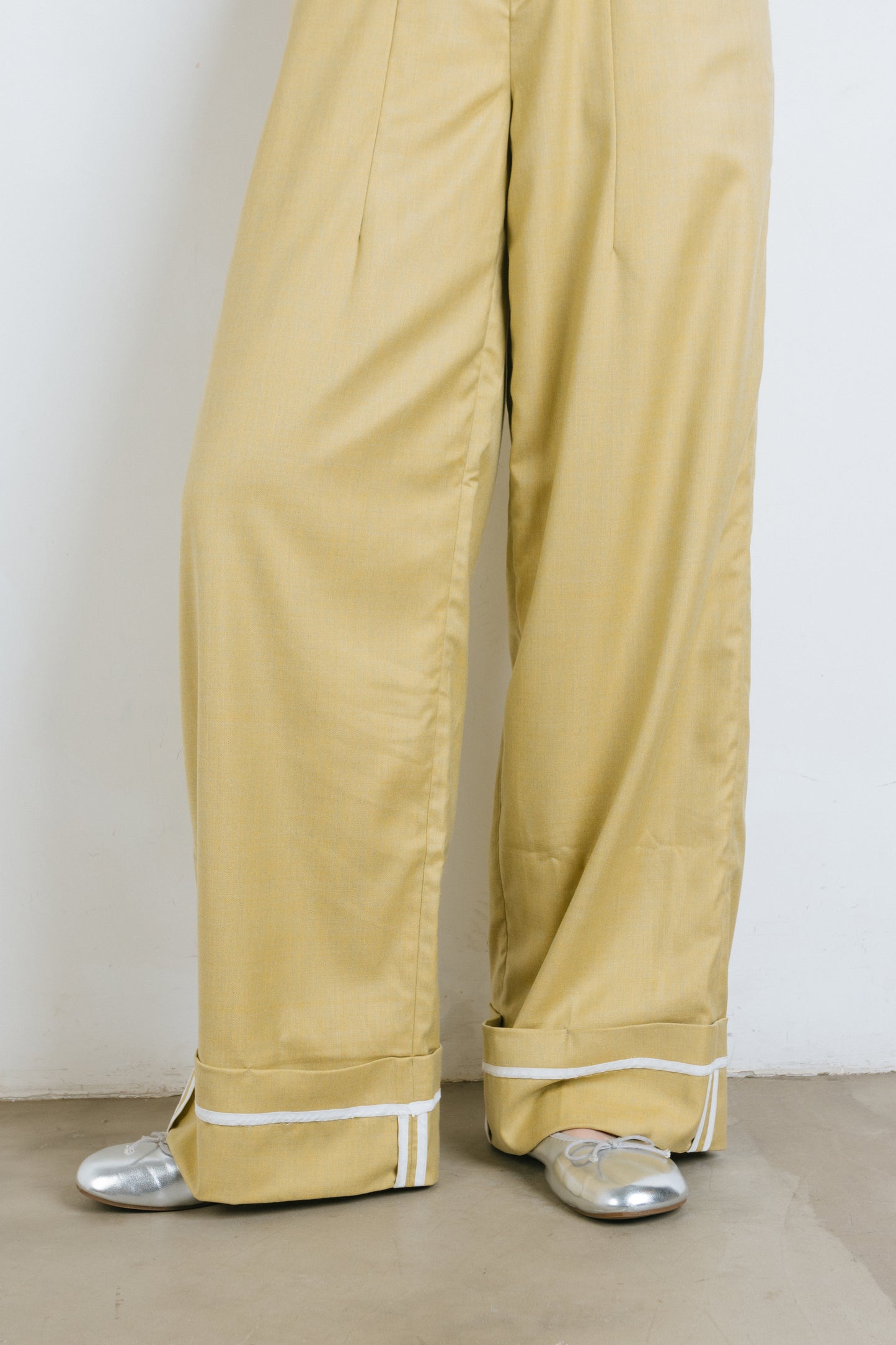 Yellow Reverse Drawstring Trousers