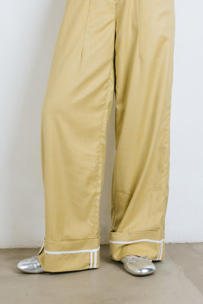 Yellow Reverse Drawstring Trousers
