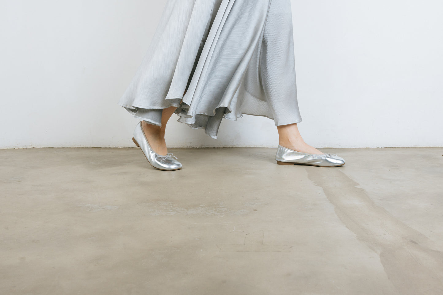 Silver Silk circle skirt