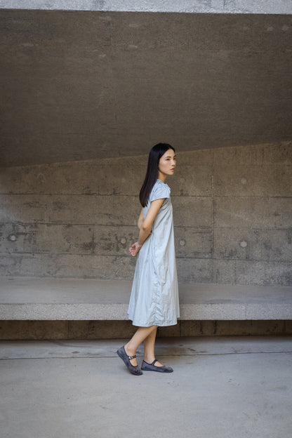 Blue drawstring dress