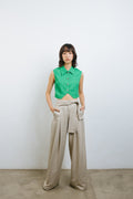 Green cotton vest