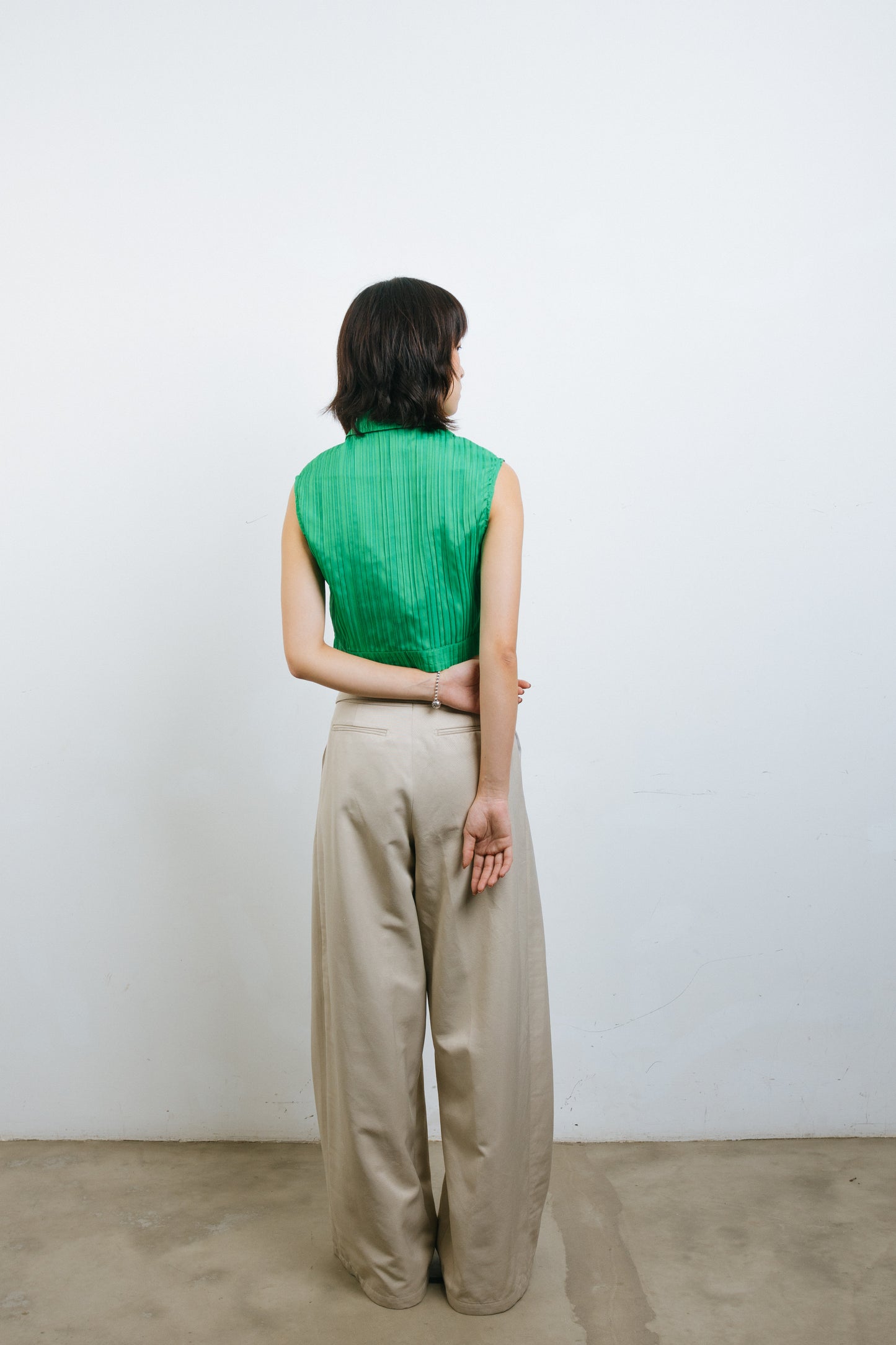 Green cotton vest