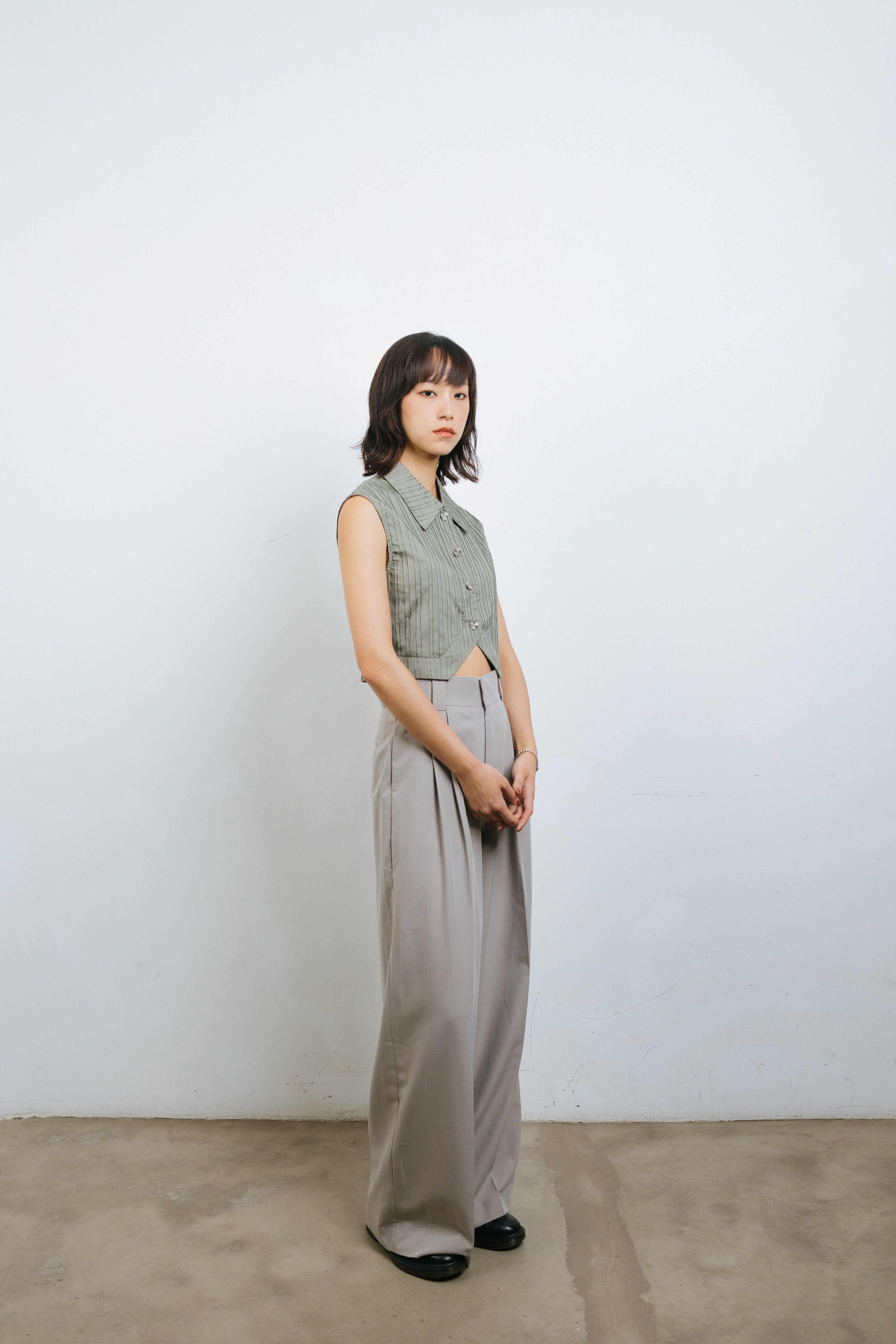 Grey Green cotton vest