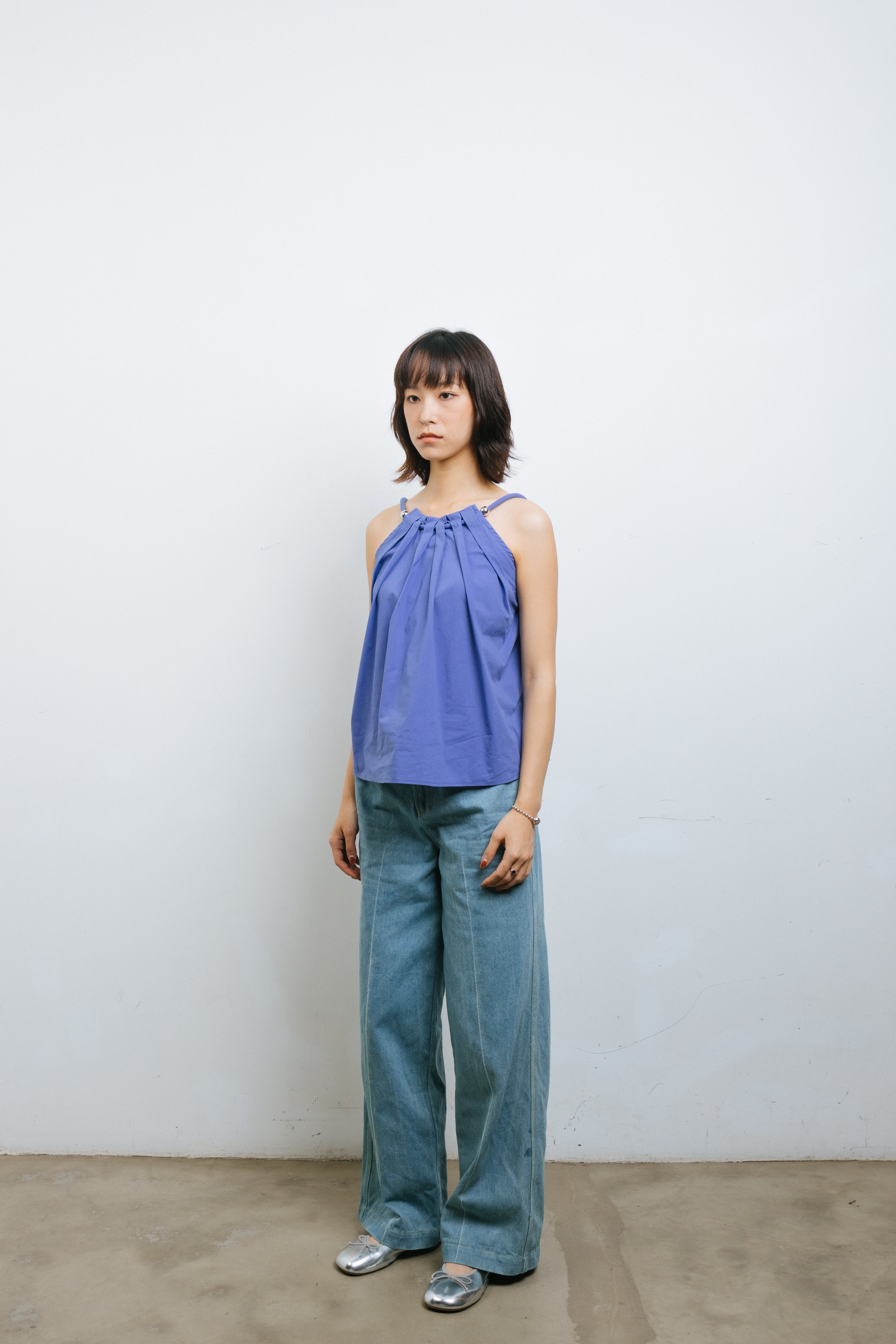 Blue Backless Top