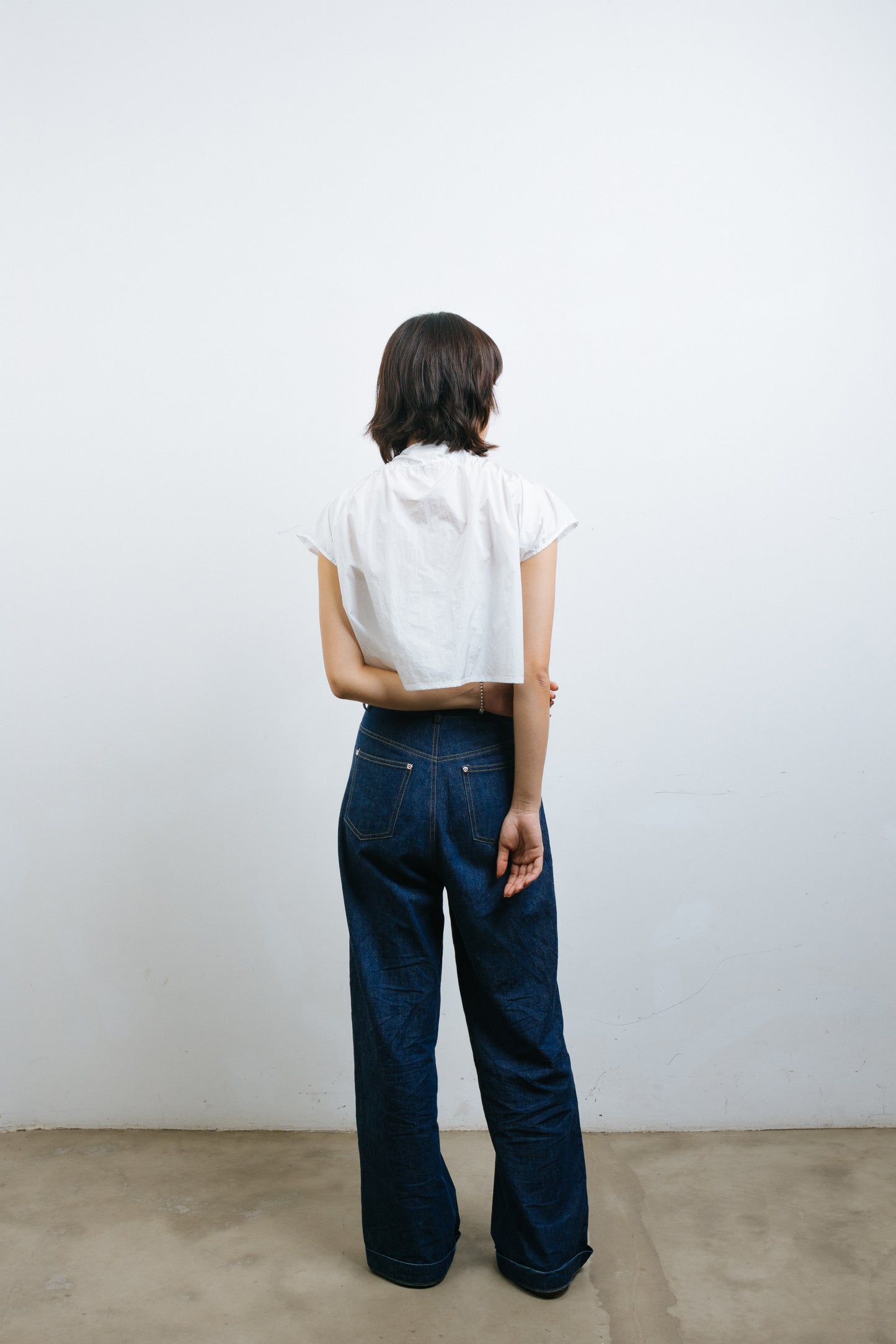 White Drawstring Top