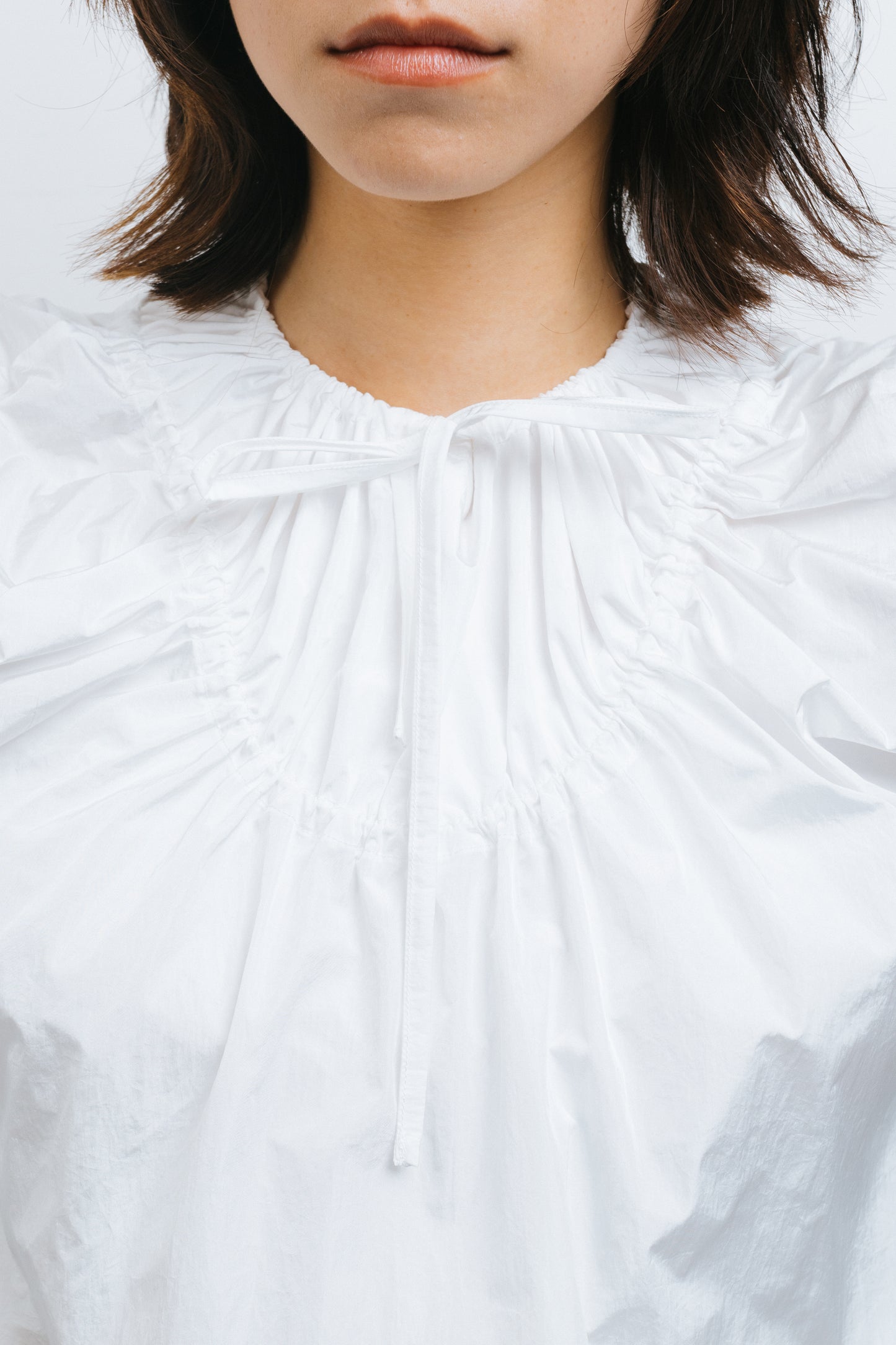 White Drawstring Top