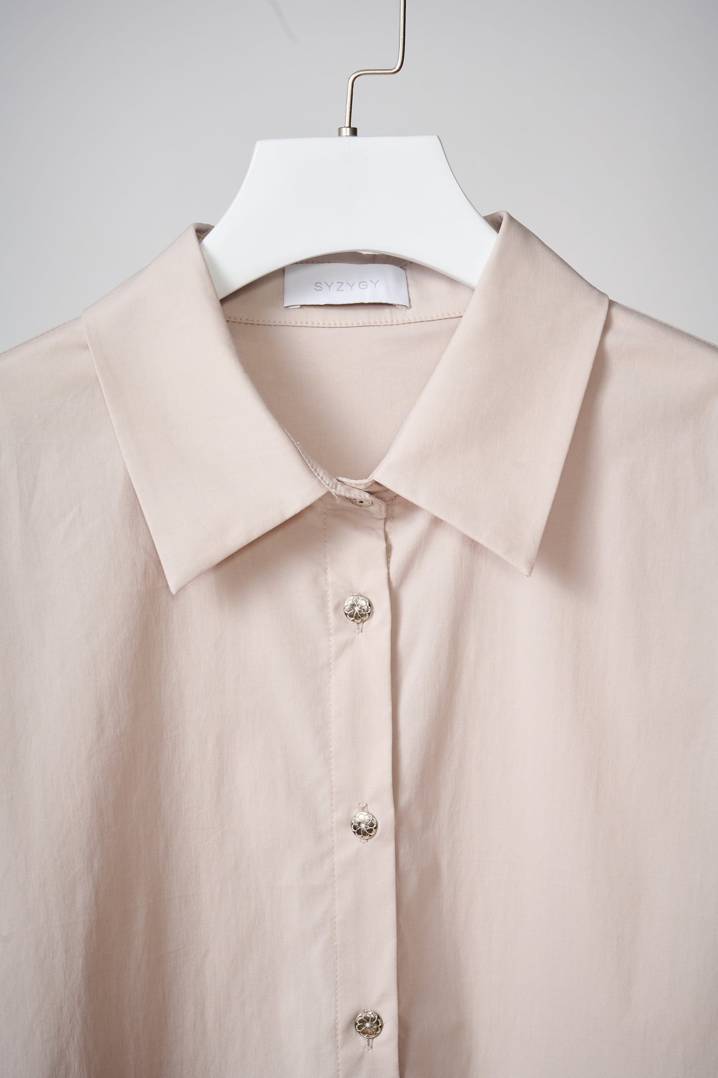 Flared-sleeves cotton shirt