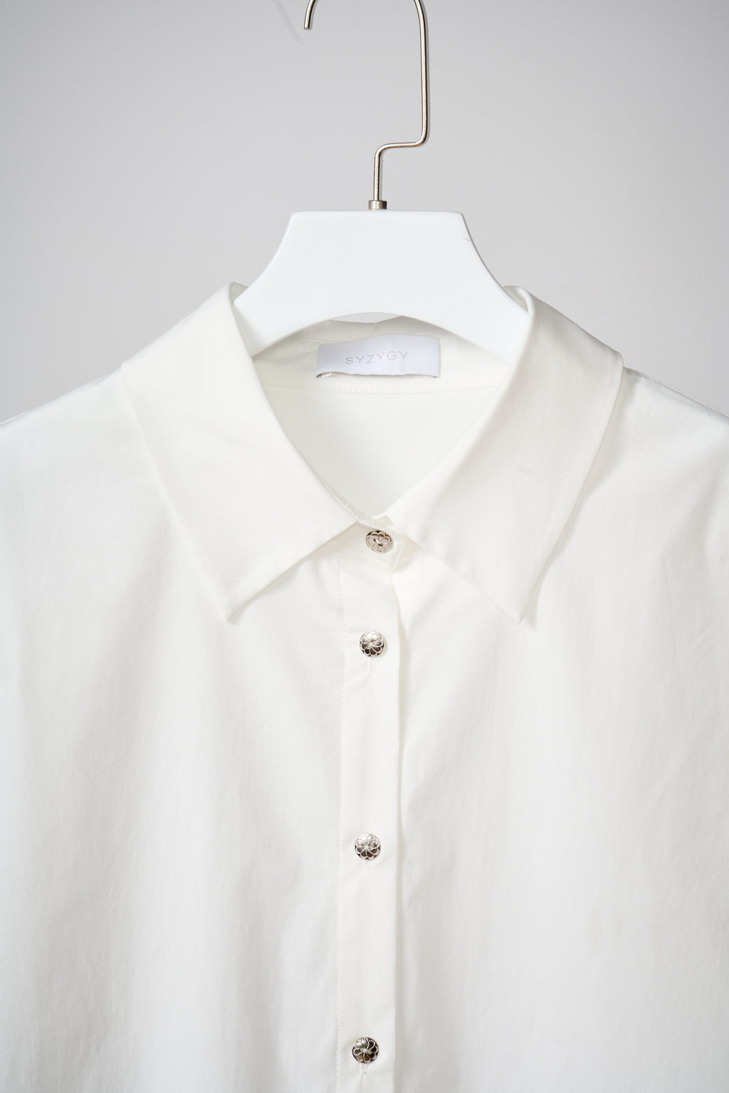 Flared-sleeves cotton shirt