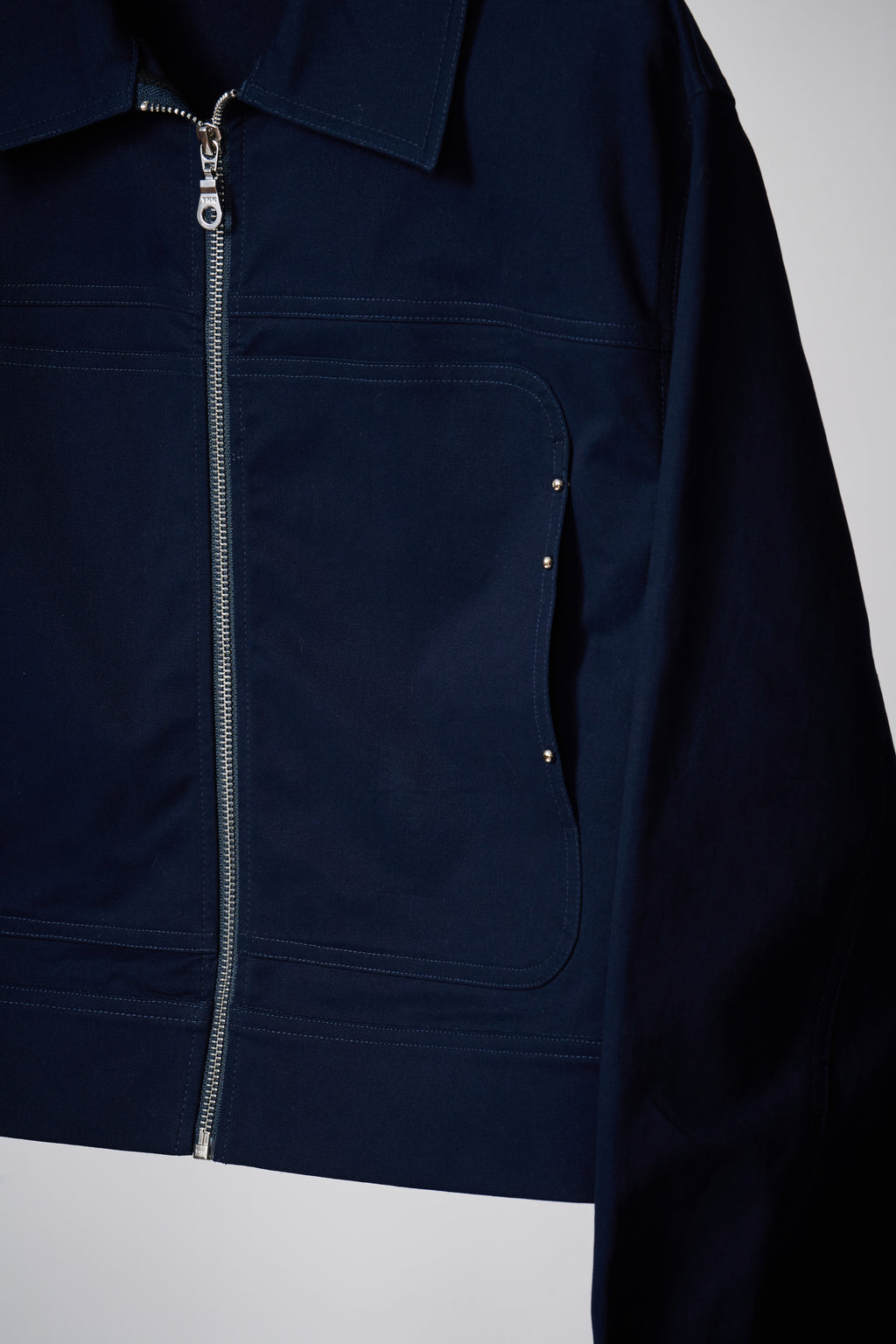 Zip-up cotton windbreaker
