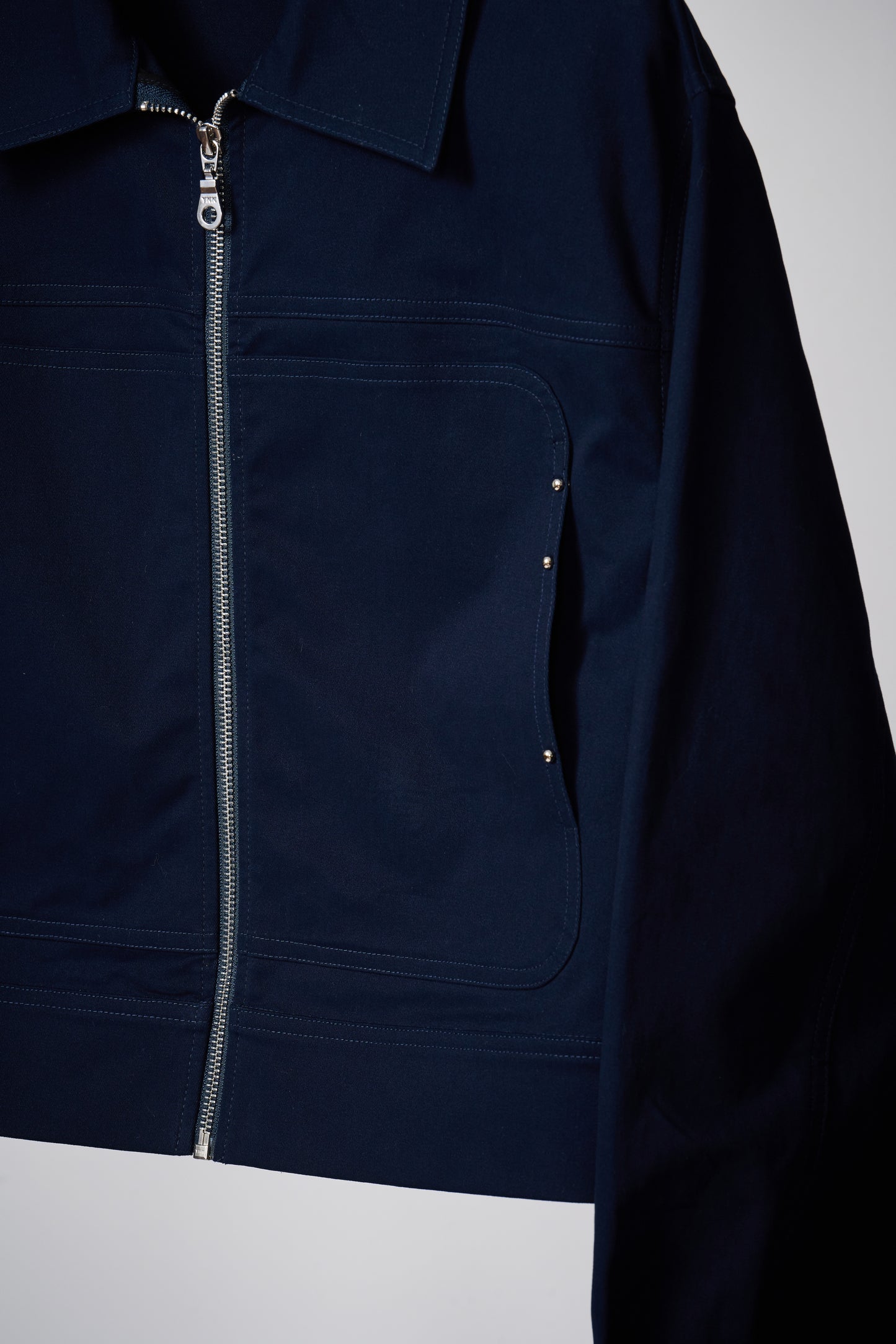 Zip-up cotton windbreaker