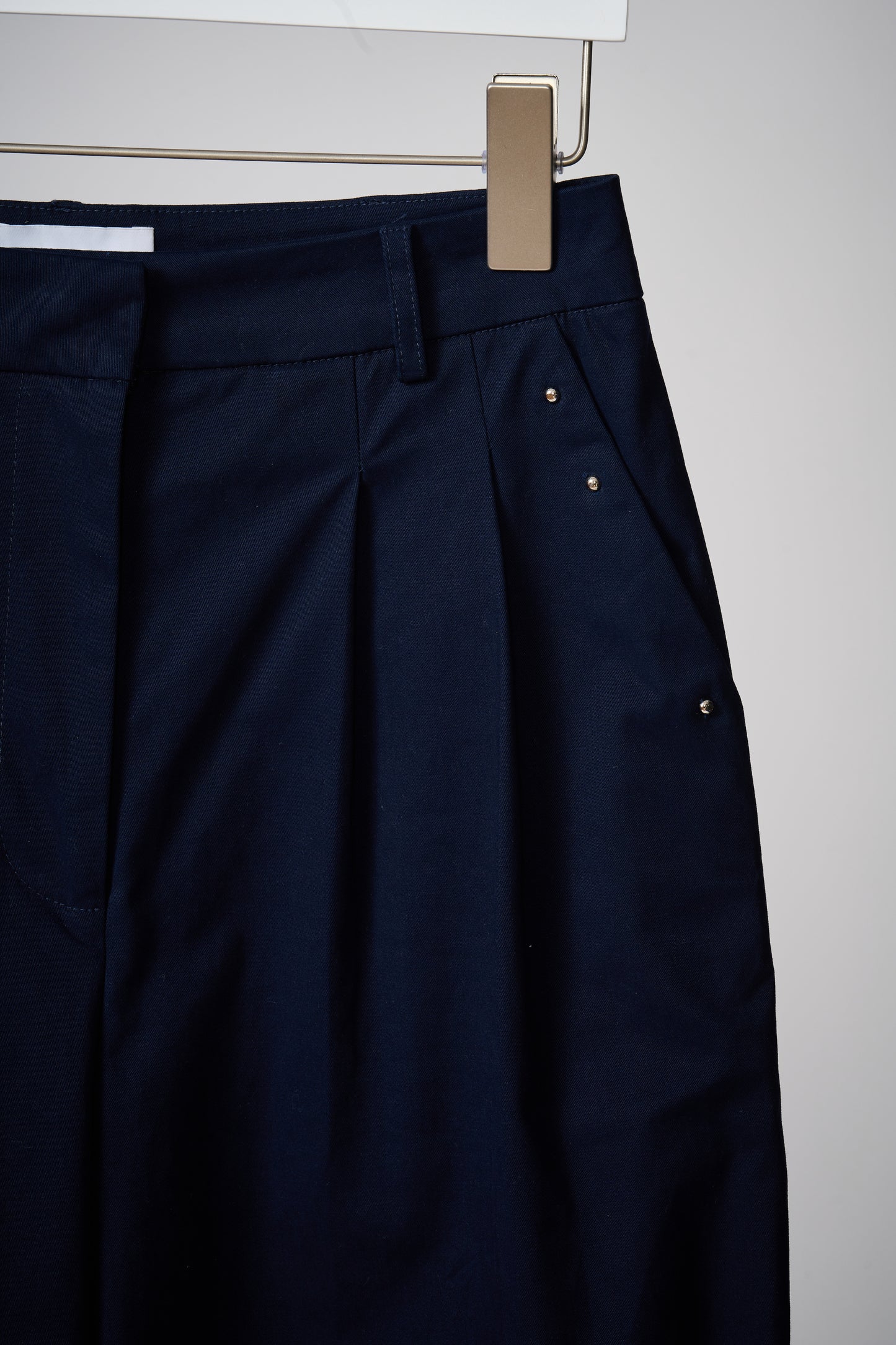 Wide leg cuffed hem trouser