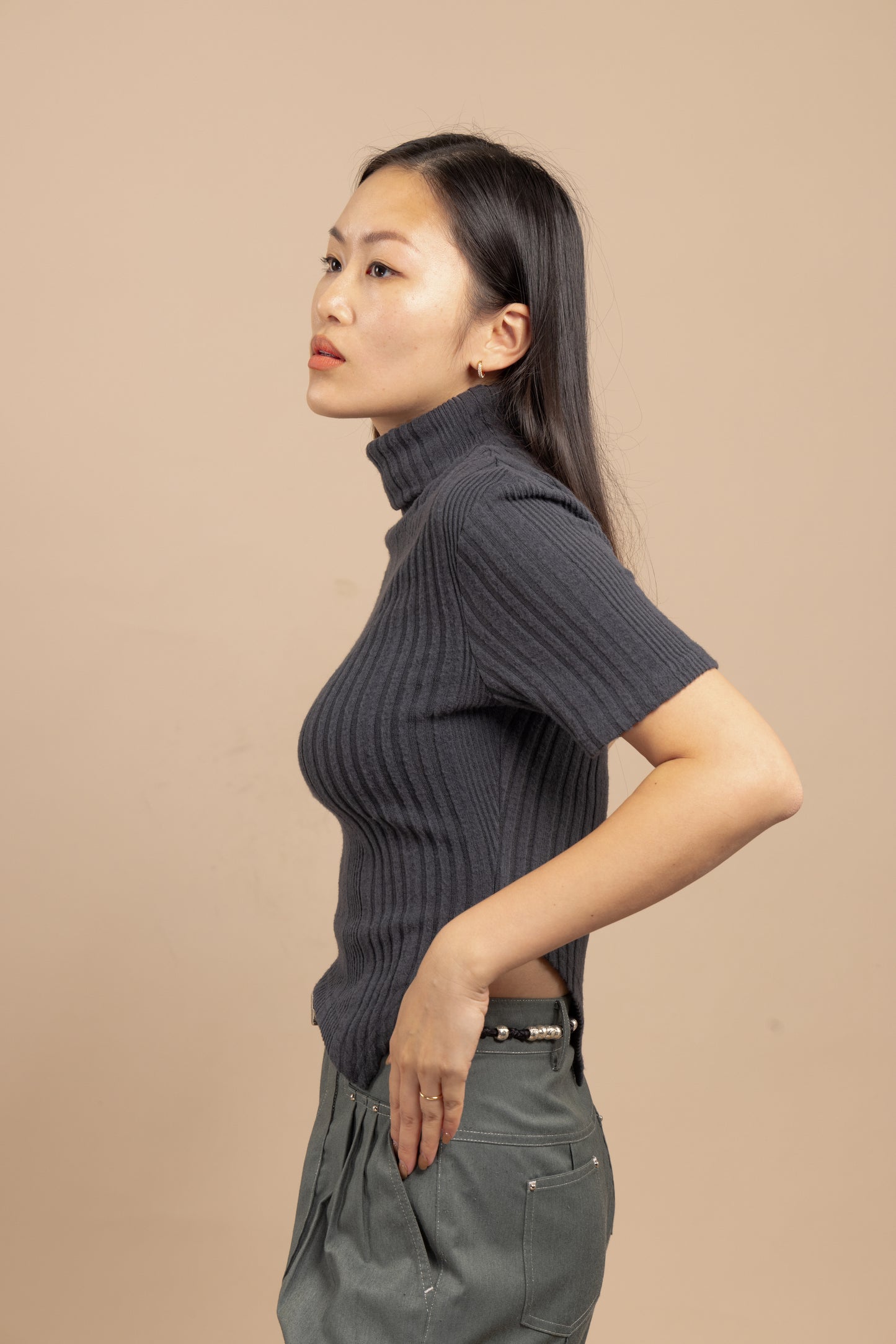 Ribbed blend jumper