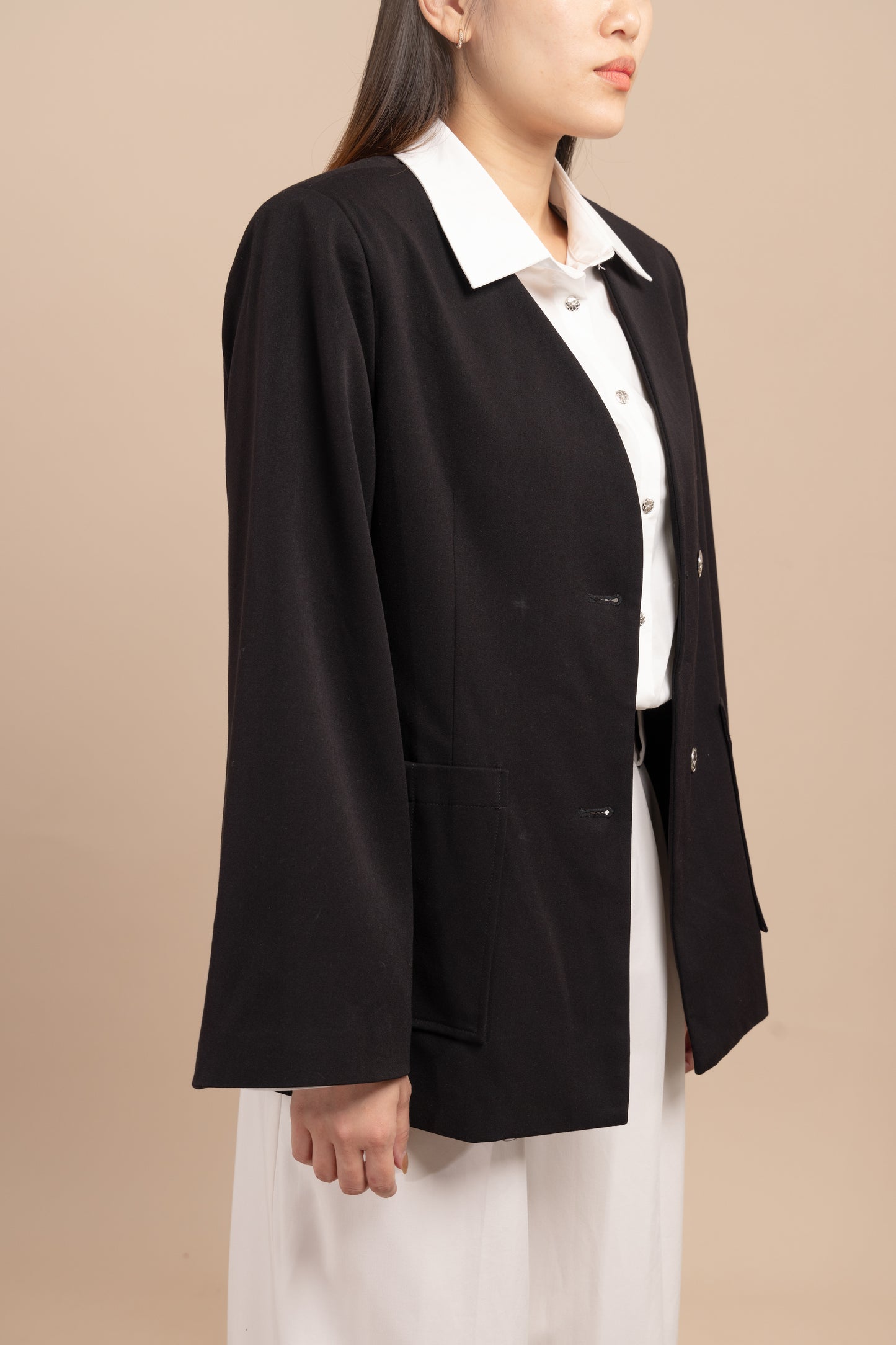 Flared-sleeves blazer