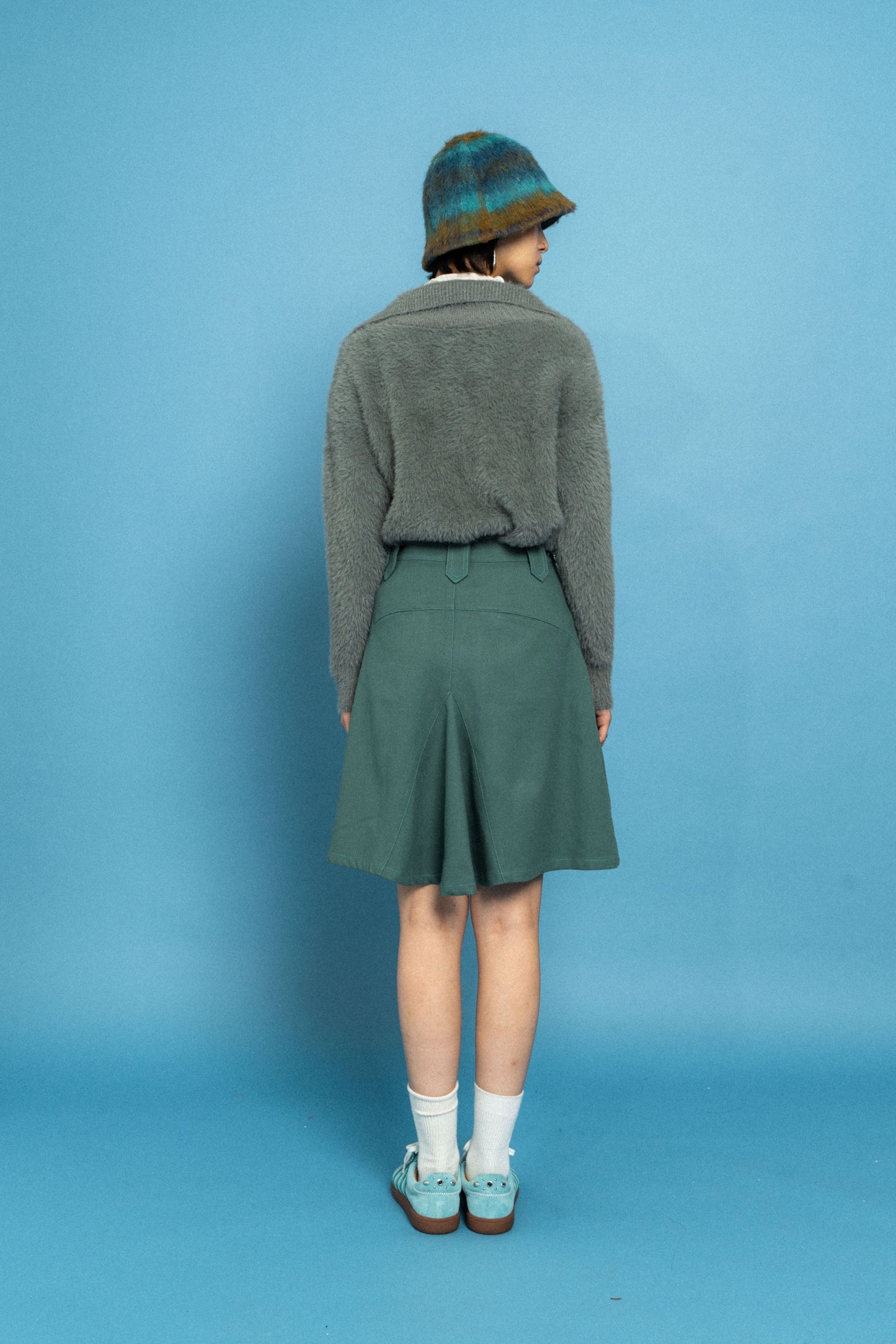 Turquoise Vintage cut skirt