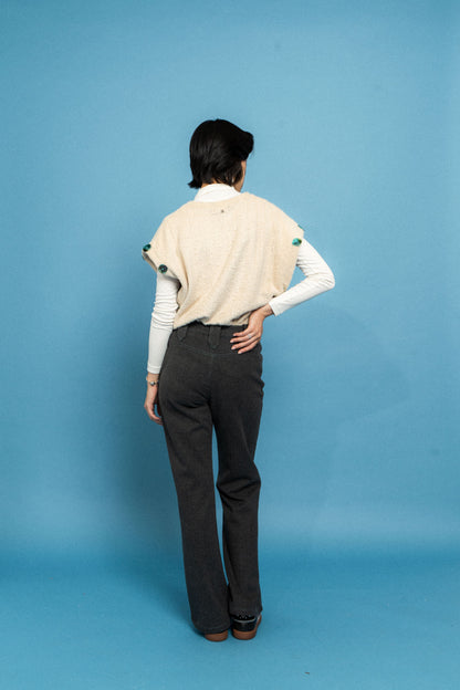 Dark Grey 70's bootcut trousers