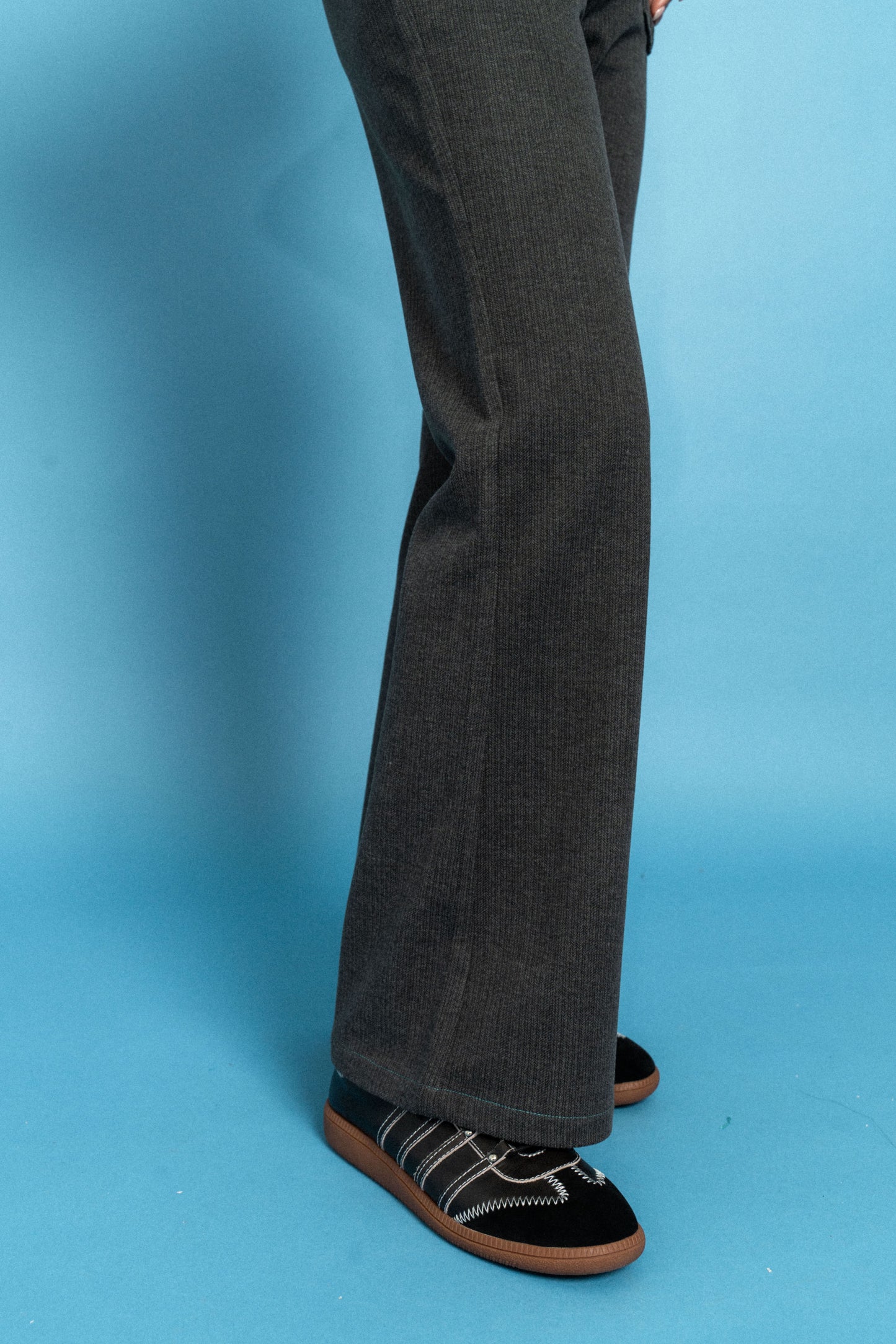 Dark Grey 70's bootcut trousers