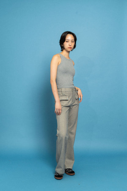 Grey 70's bootcut trousers