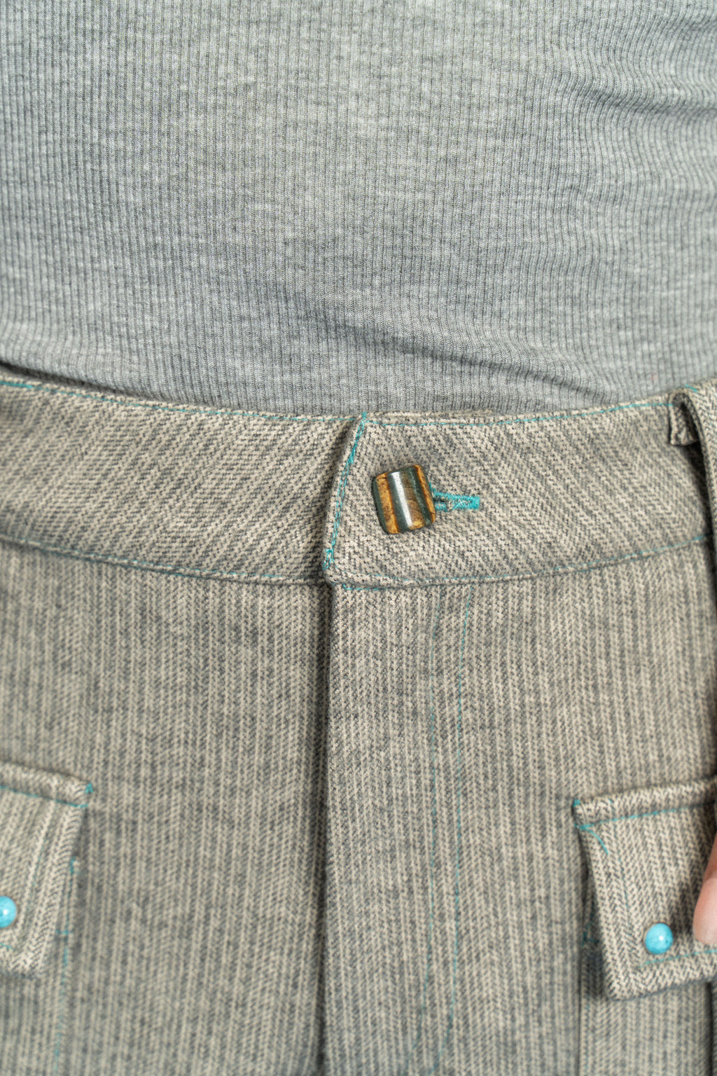Grey 70's bootcut trousers
