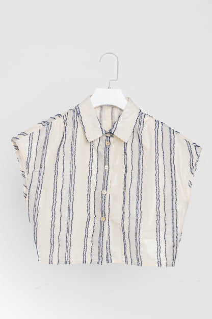 Pattern Cropped Shirt