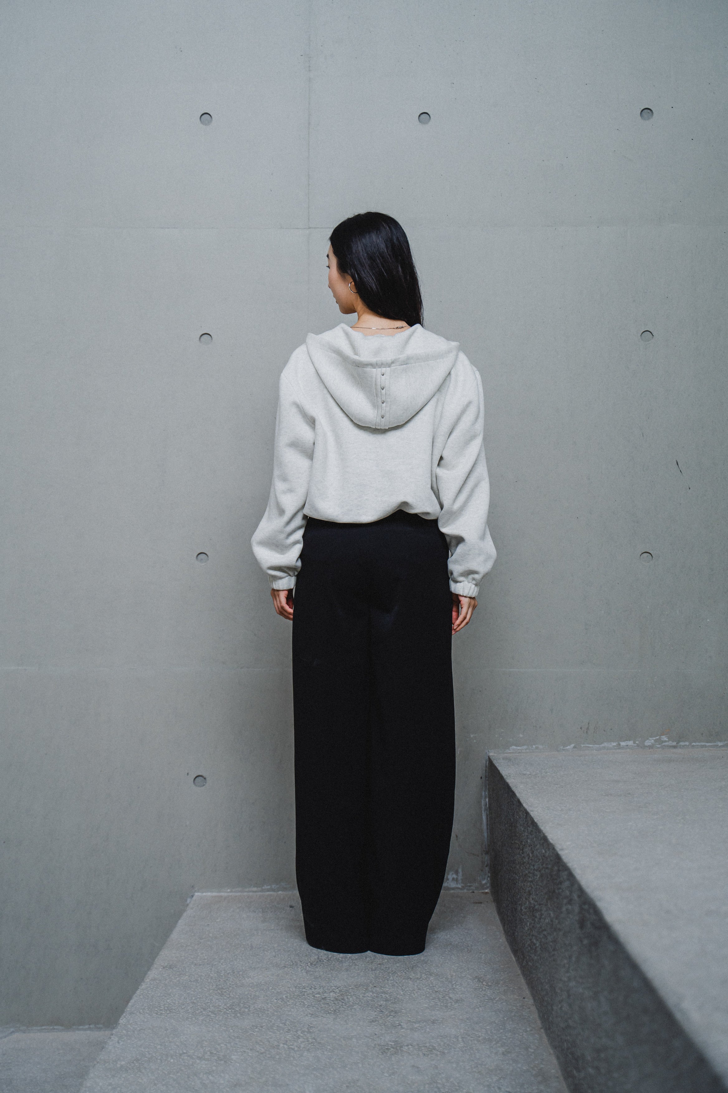 GREY OVERSIZED HOODED JACKET