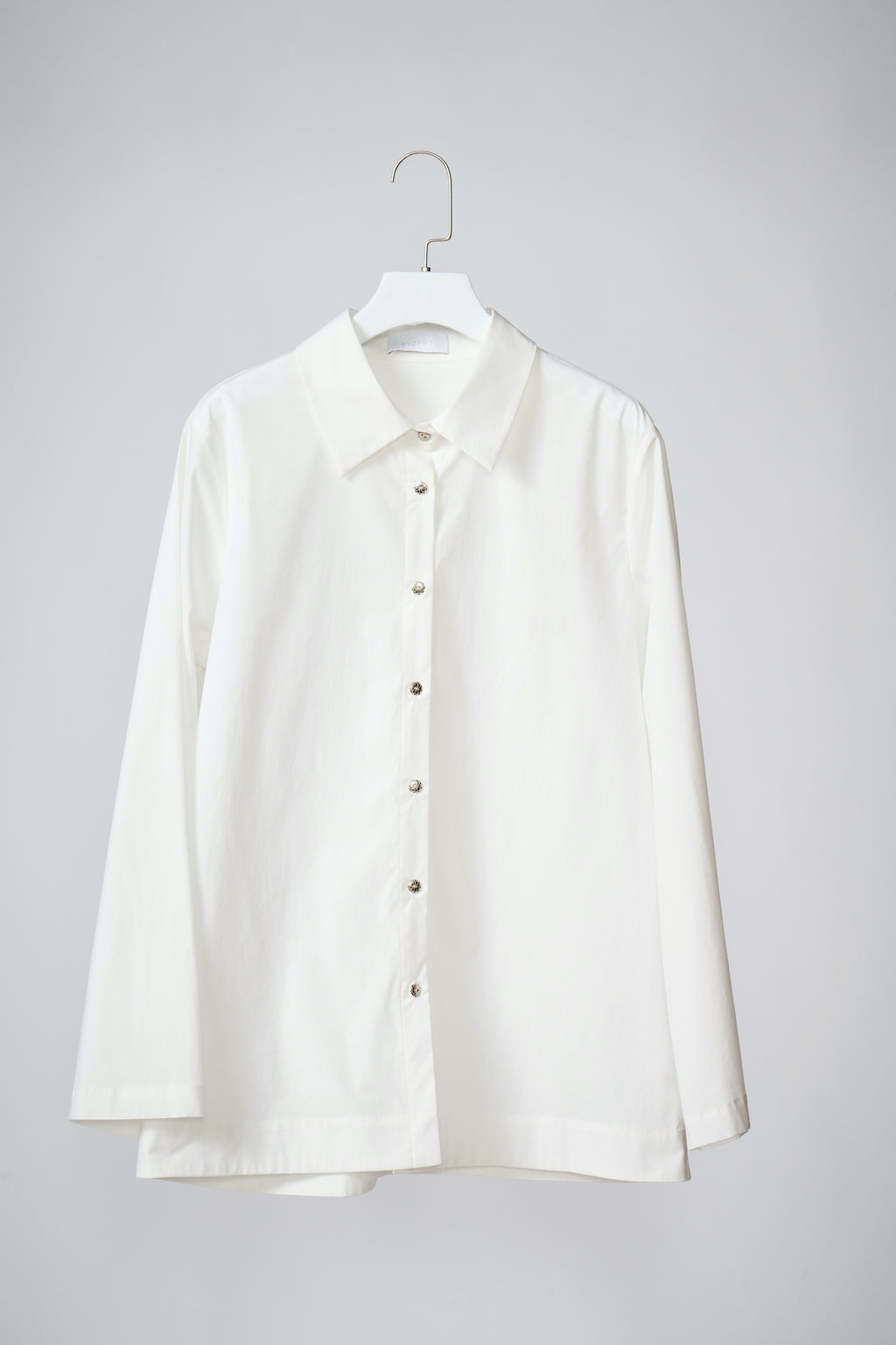 Flared-sleeves cotton shirt