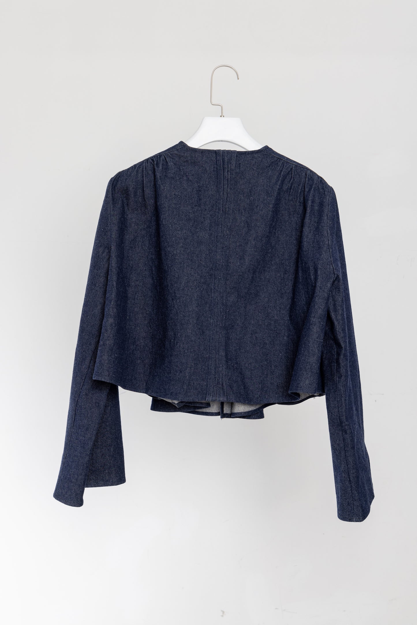 Pleated Denim Jacket