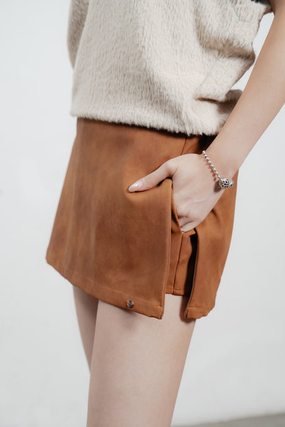 Suede Mini Skirt
