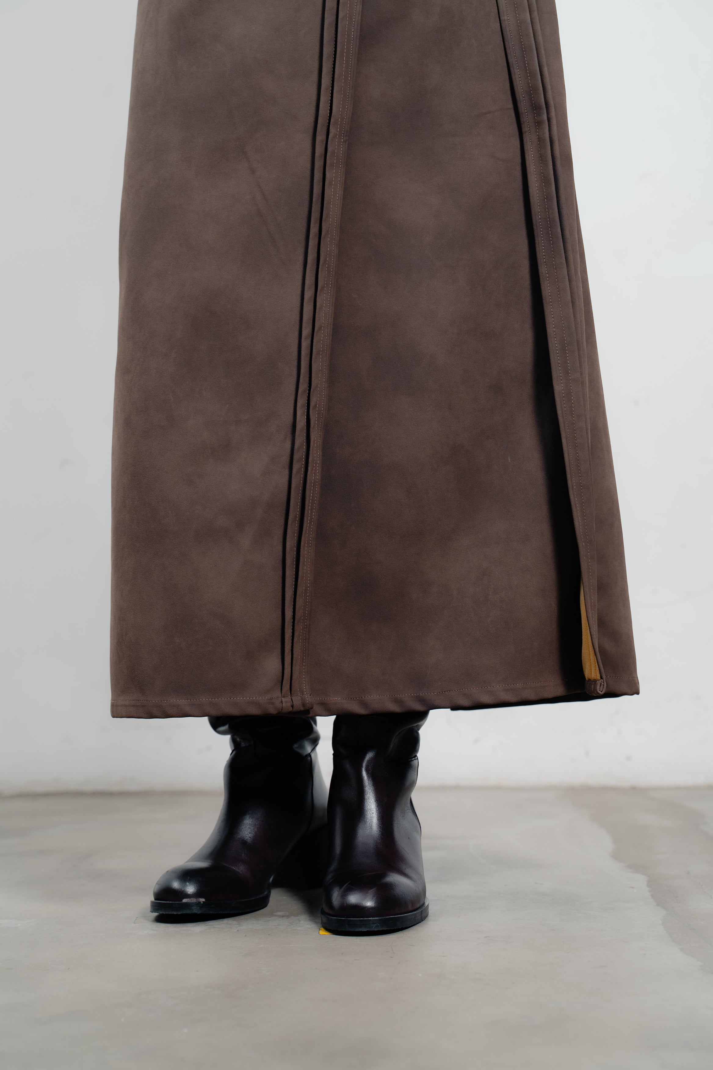 Suede Midi Skirt