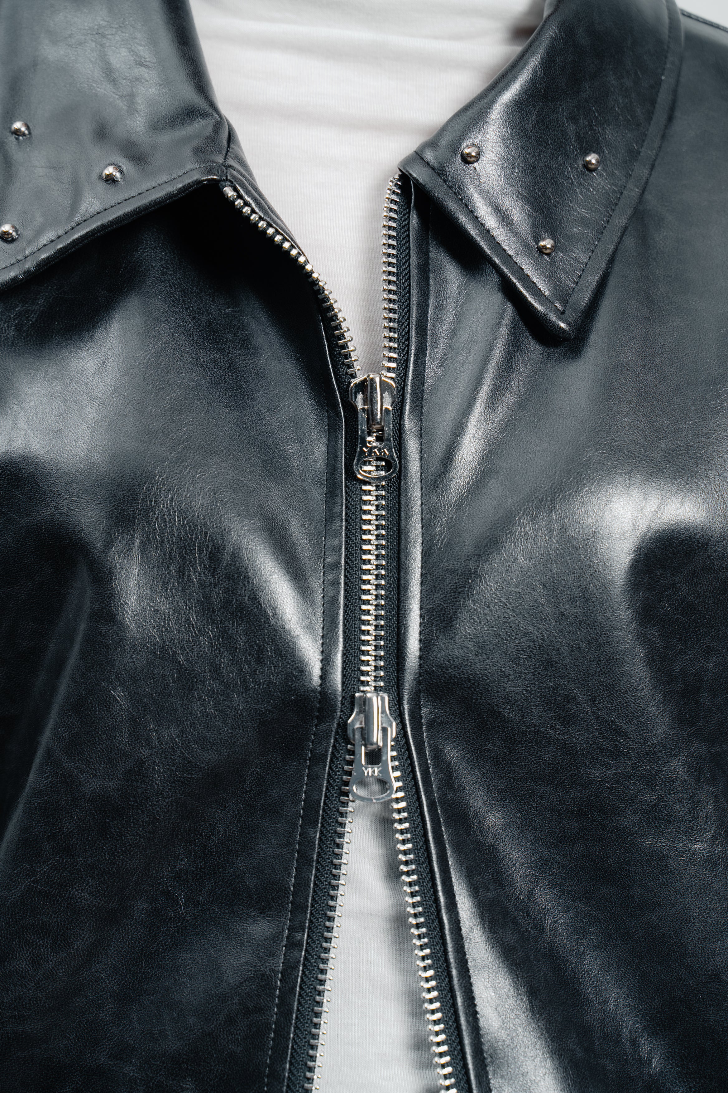 Black Leather Bomber Jacket