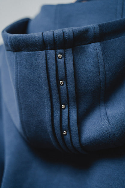 BLUE OVERSIZED HOODED JACKET