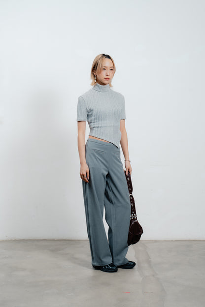 Grey V-Waist Trousers